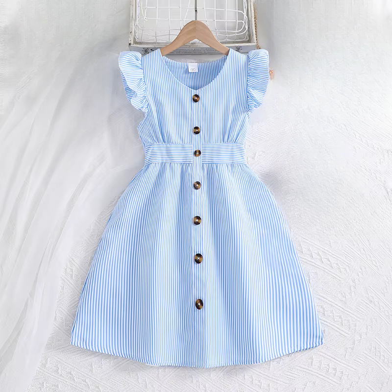 Love & Bump | Girls Summer Striped Ruffle Dress