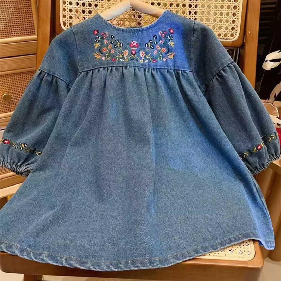 Love & Bump | Girls Autumn Denim Princess Dress