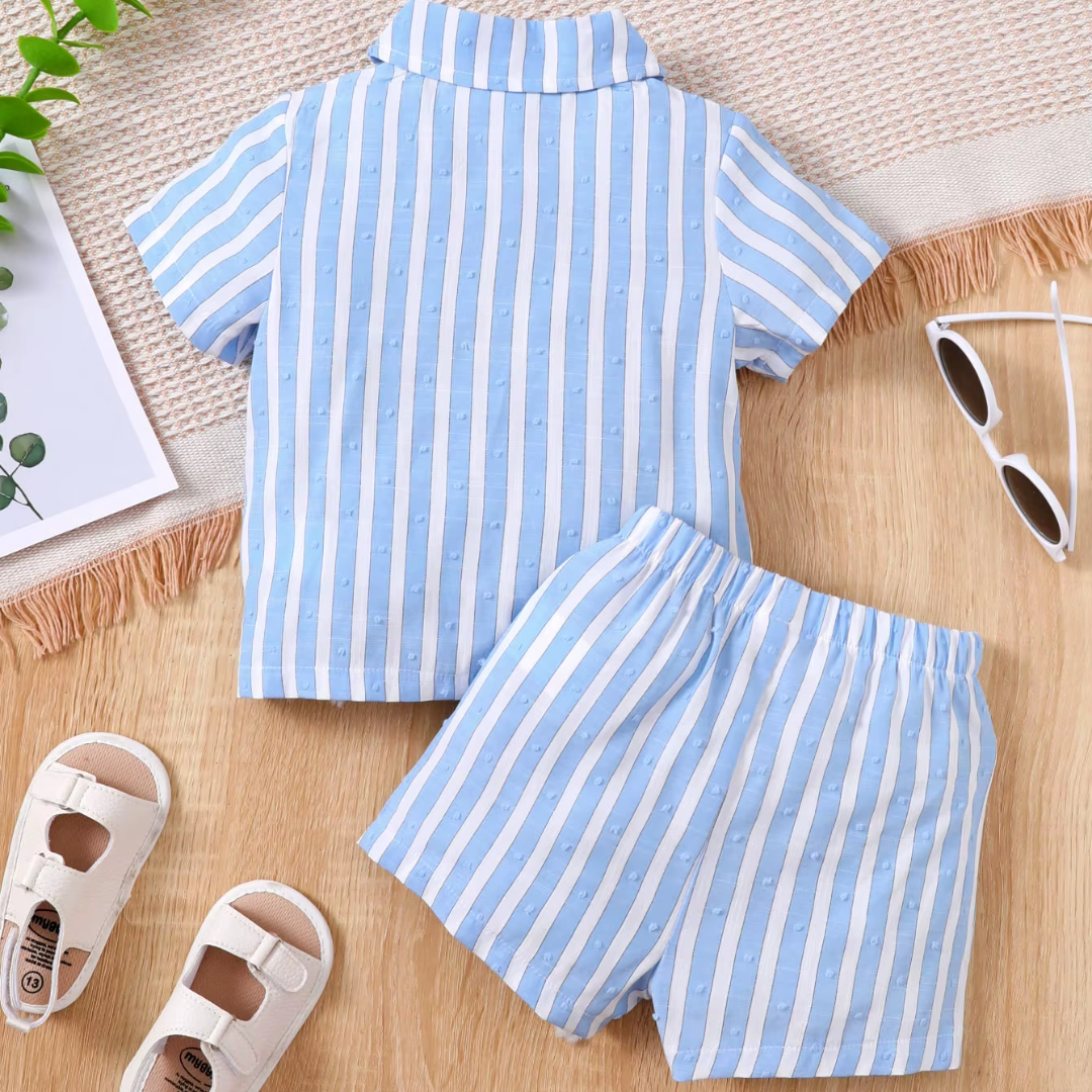 Love & Bump | Baby Boy Striped Shirt Set
