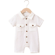 Baby Solid Color Summer Romper